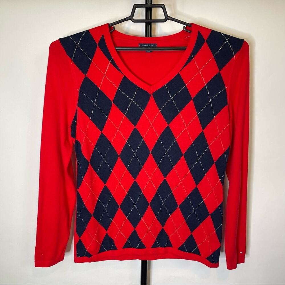 Tommy Hilfiger Argyle Sweater Size XL Women’s